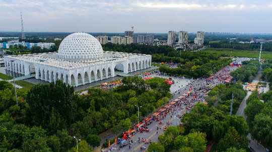 图为大厂美食节鸟瞰图。王欣路摄。.JPG