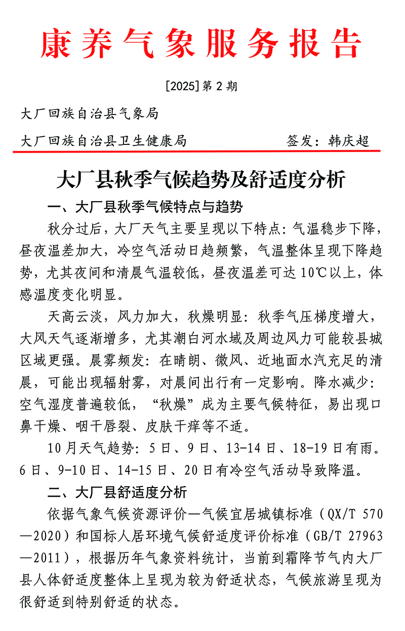 康养气象服务报告